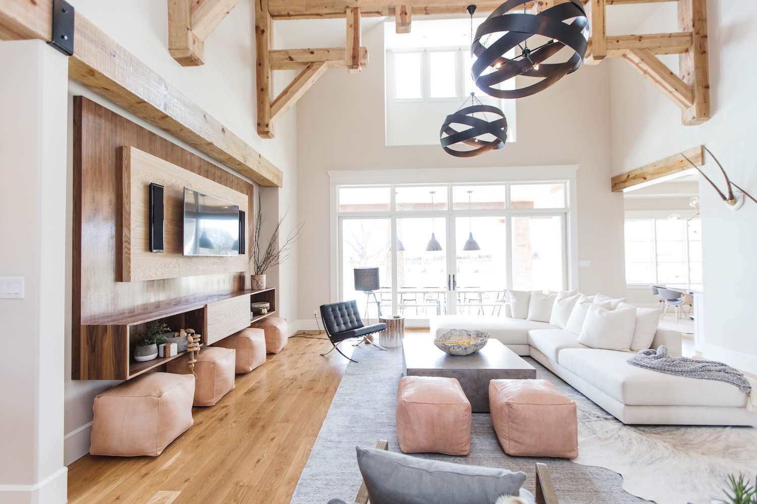 modern rustic living room