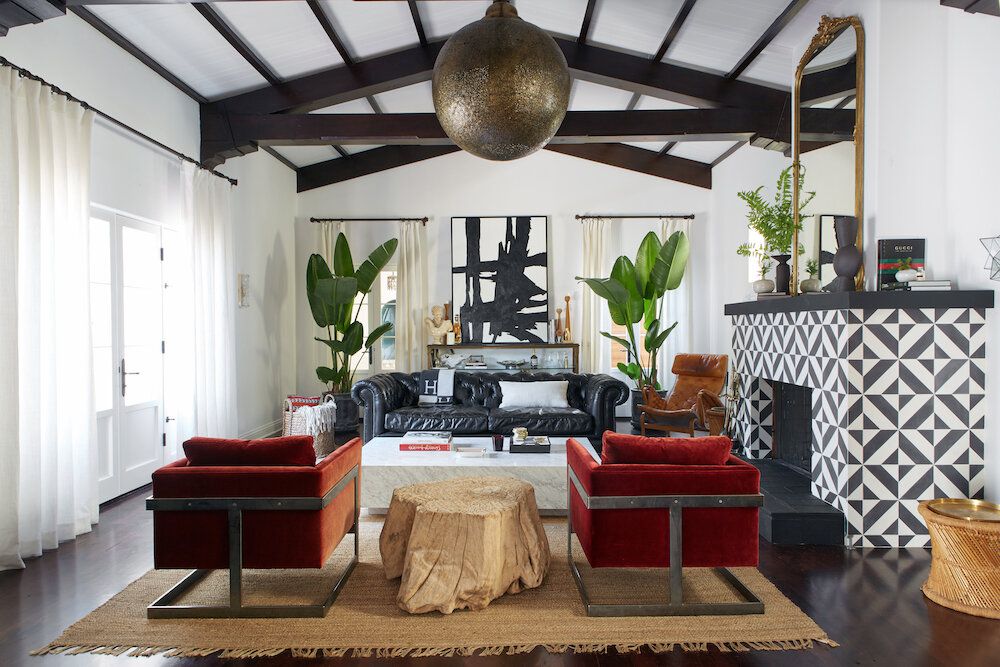 modern rustic living room