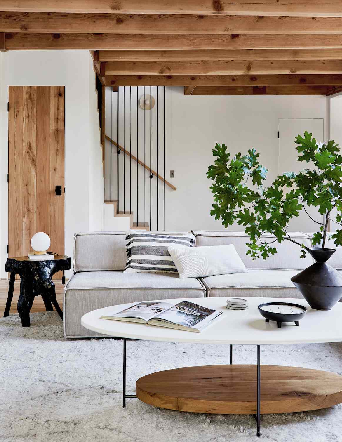 modern rustic living room
