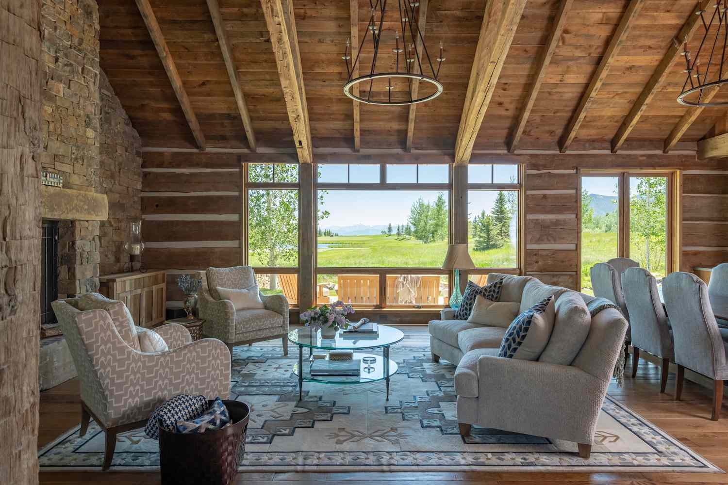 modern rustic living room