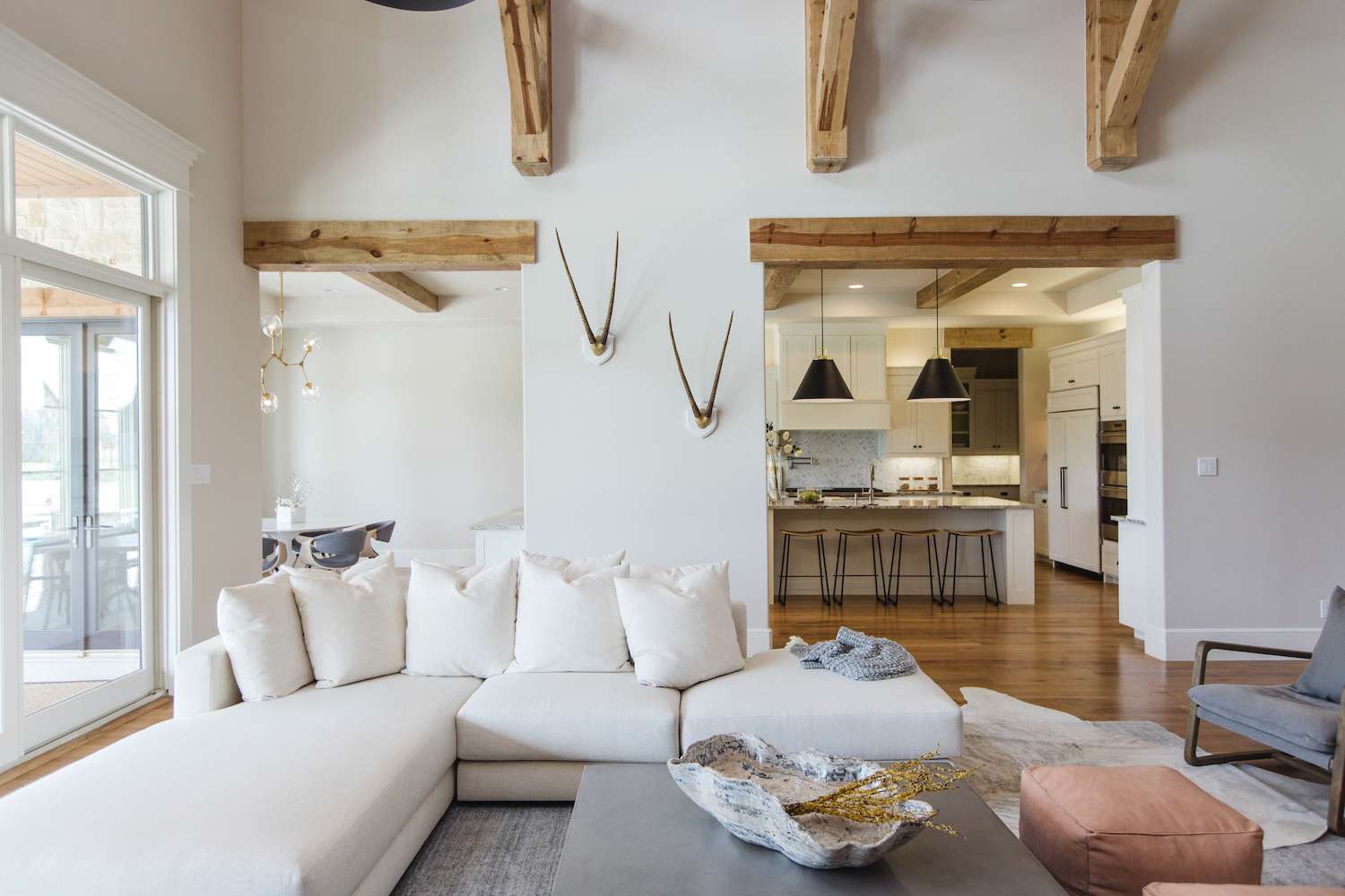 modern rustic living room