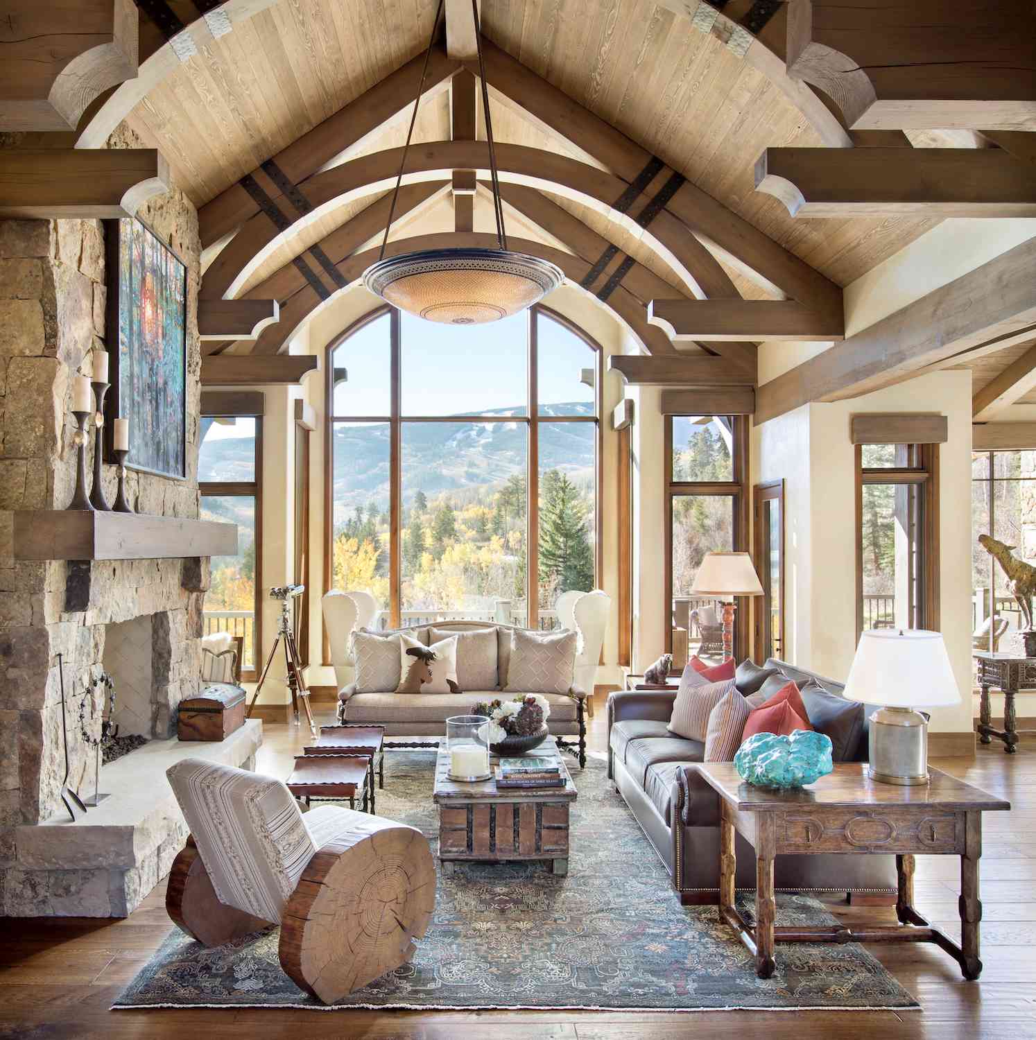 modern rustic living room