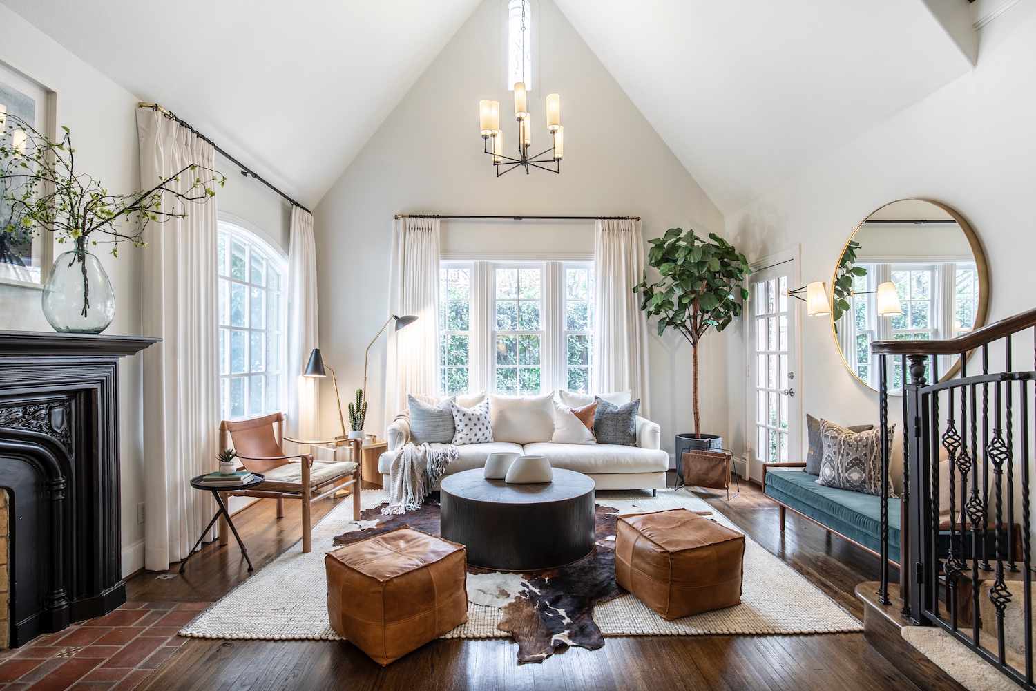 modern rustic living room