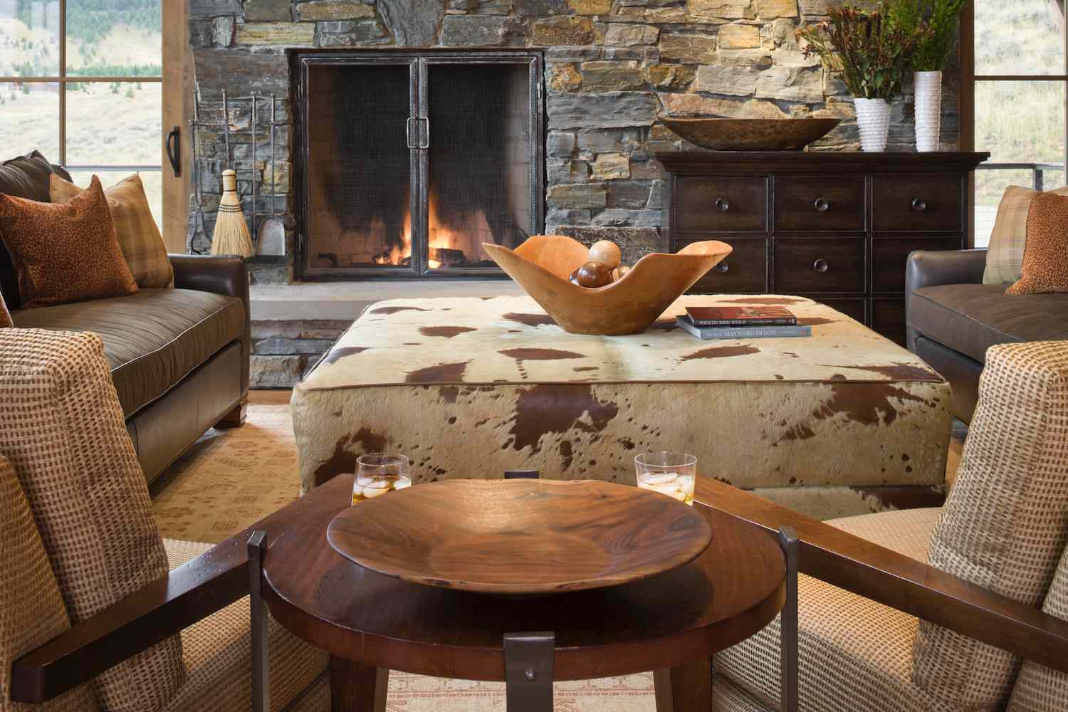 modern rustic living room