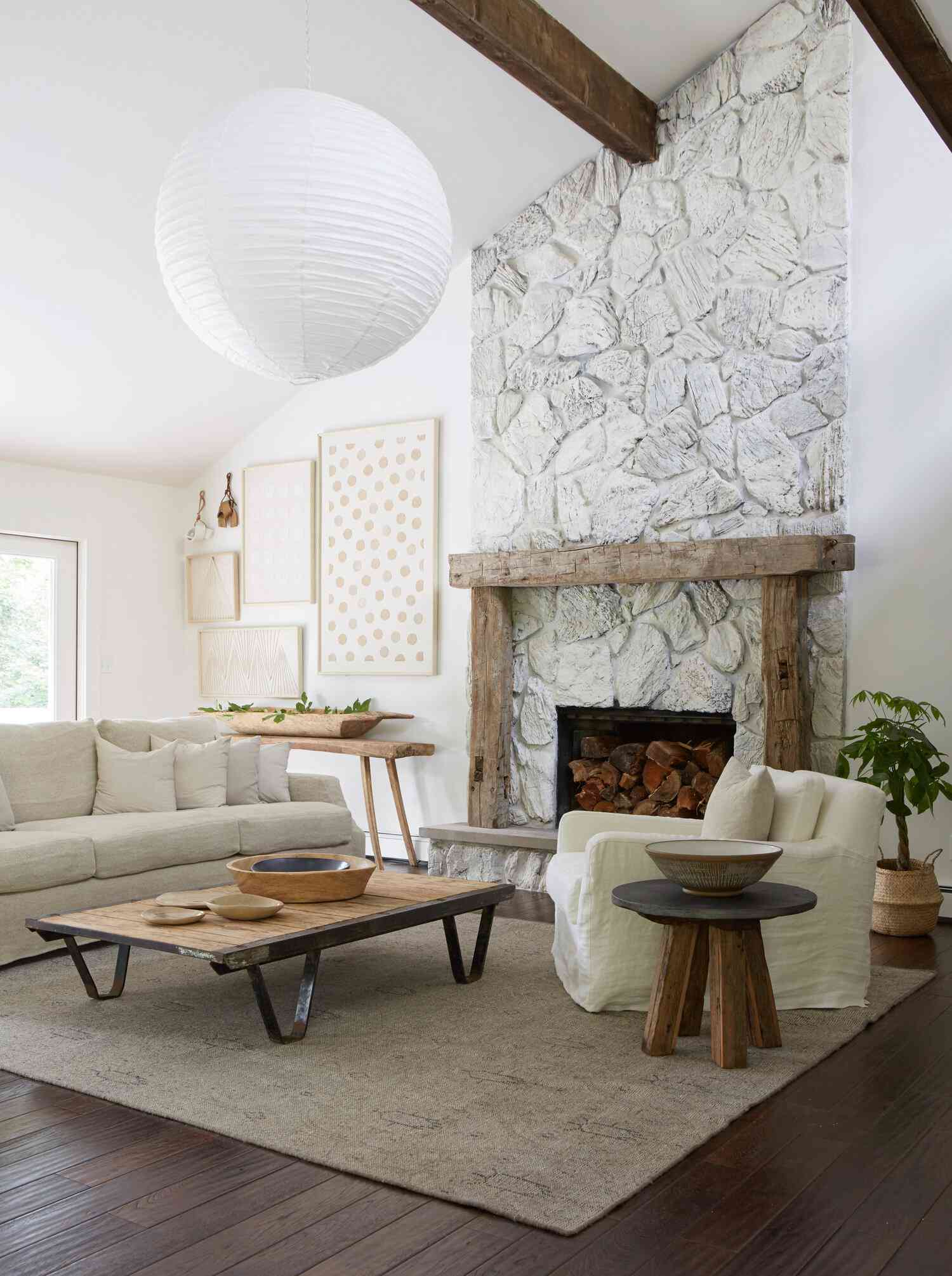 modern rustic living room