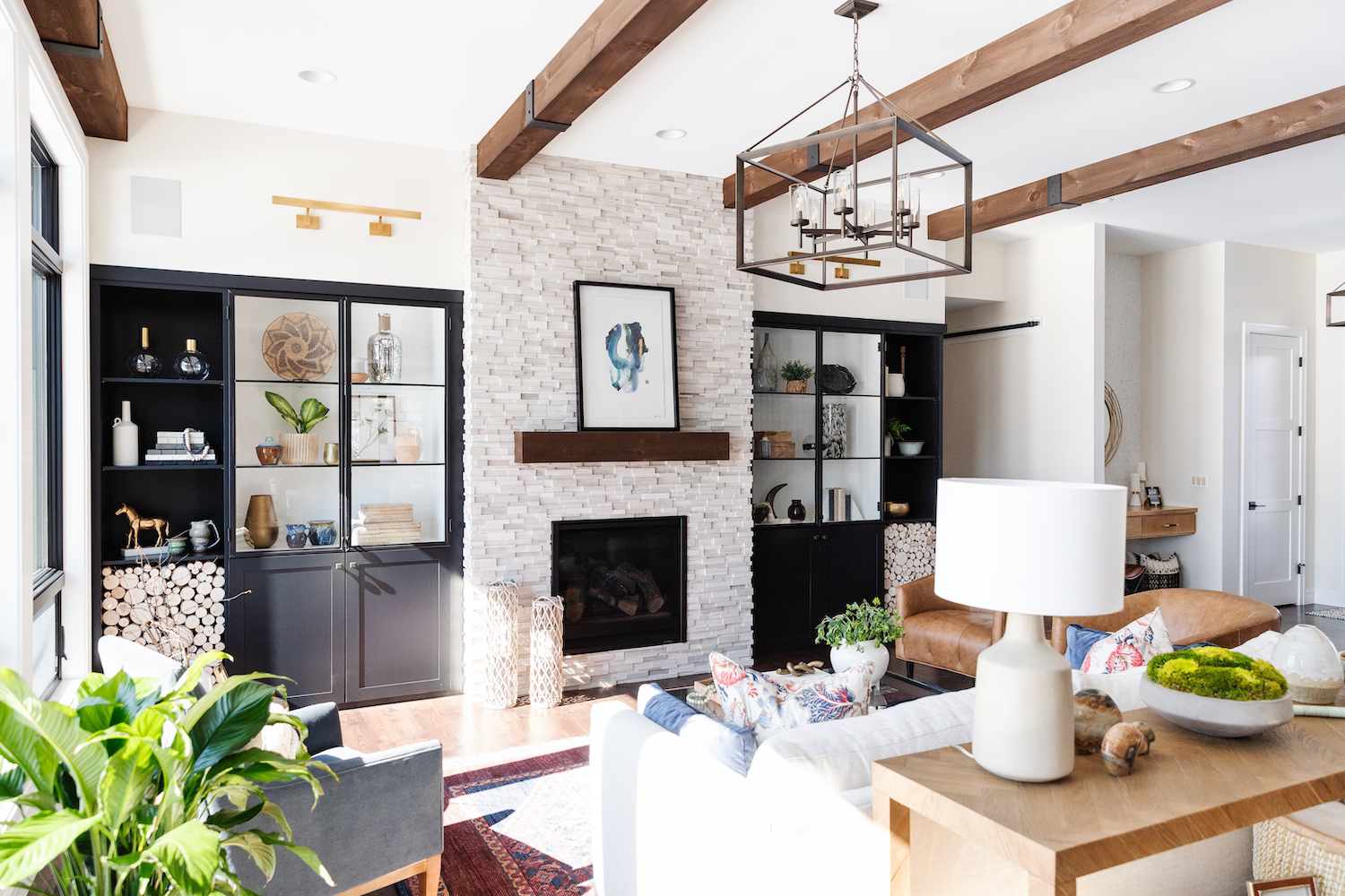 modern rustic living room