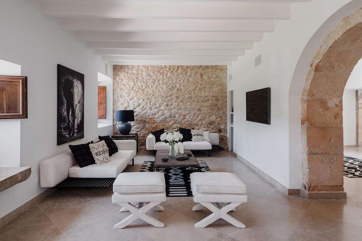 modern rustic living room