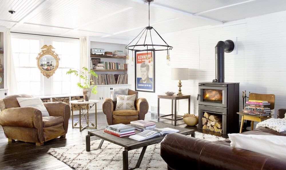 modern rustic living room