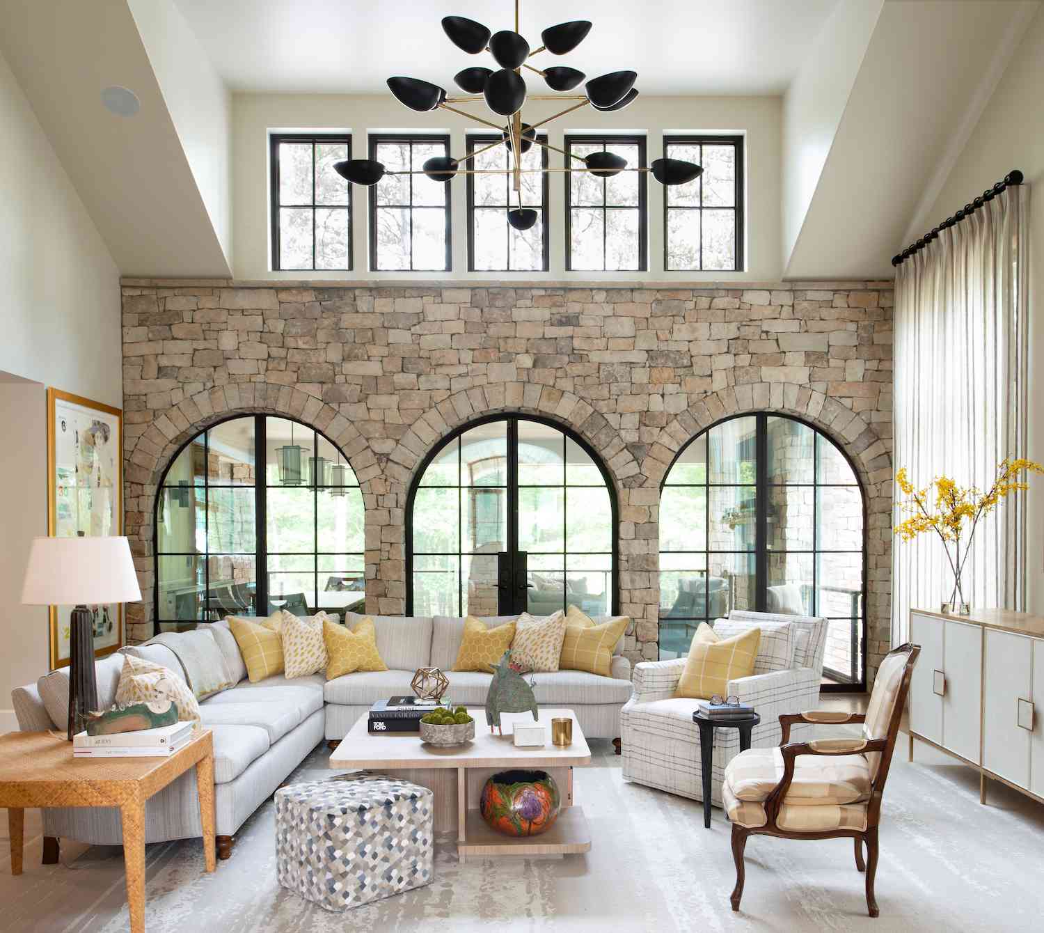 modern rustic living room