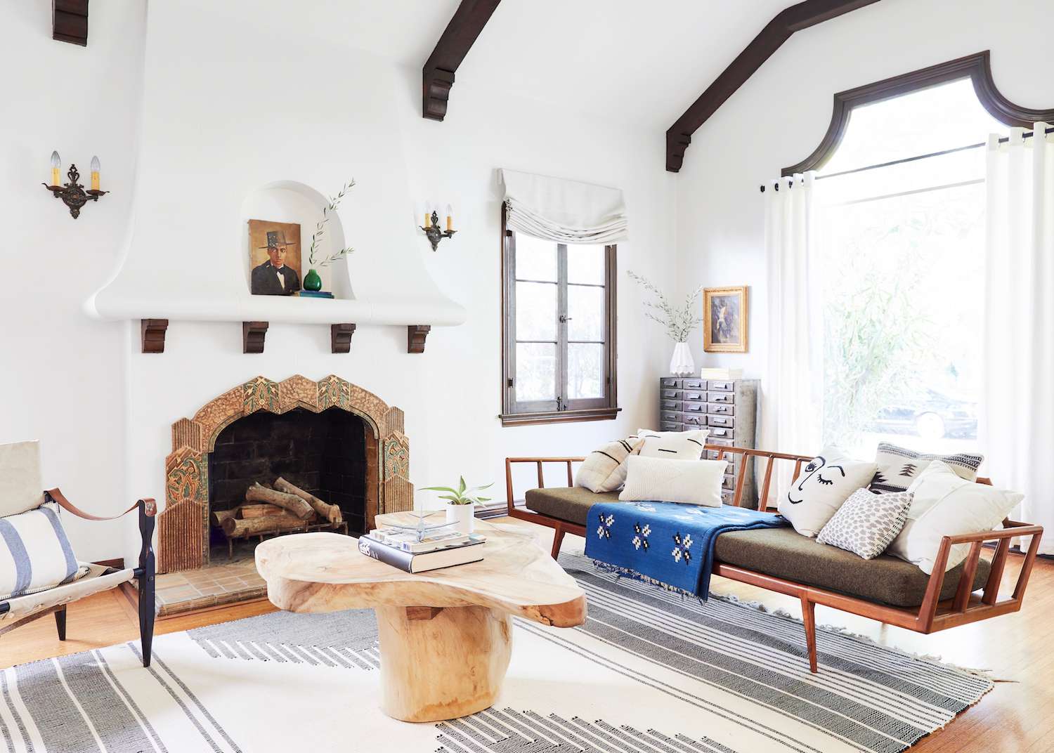 modern rustic living room