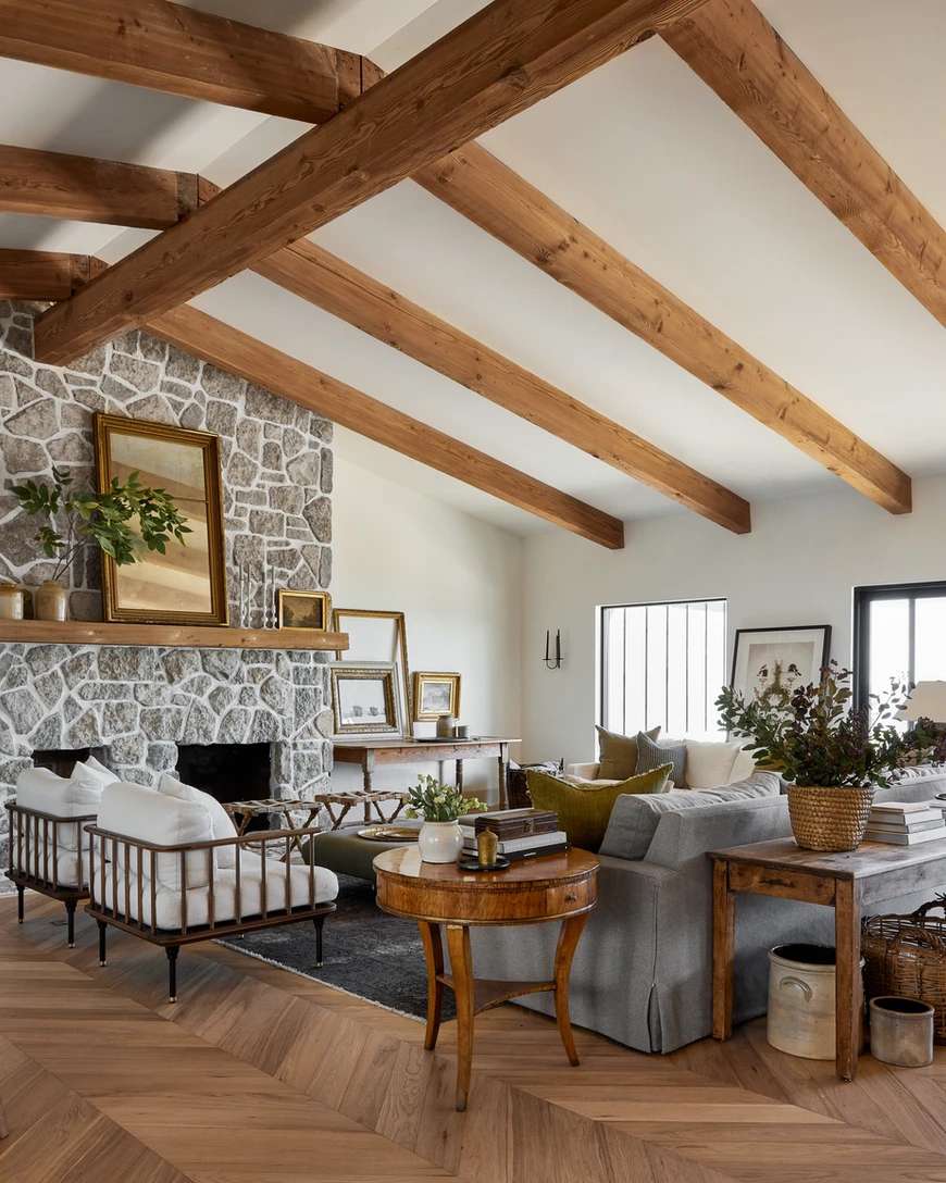 modern rustic living room