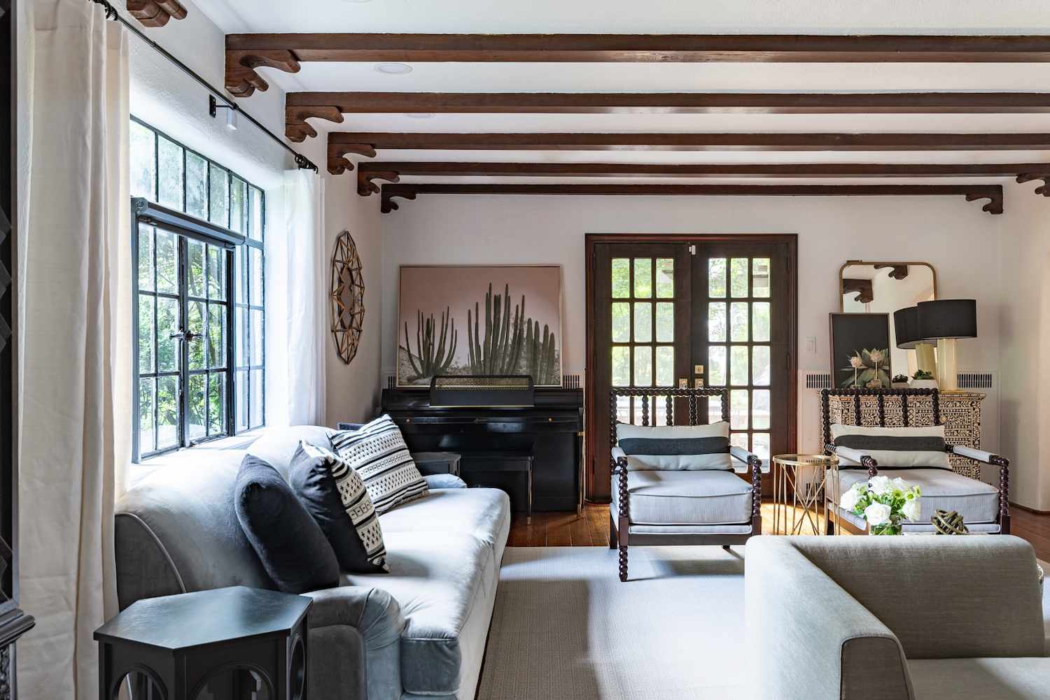 modern rustic living room