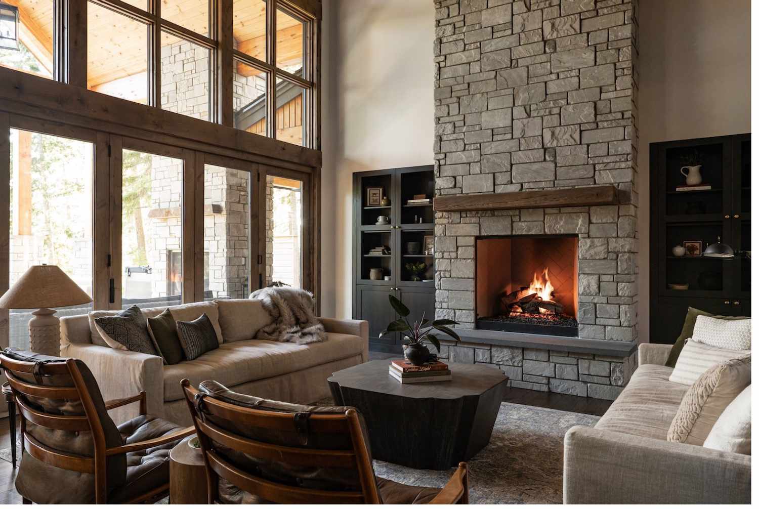 modern rustic living room