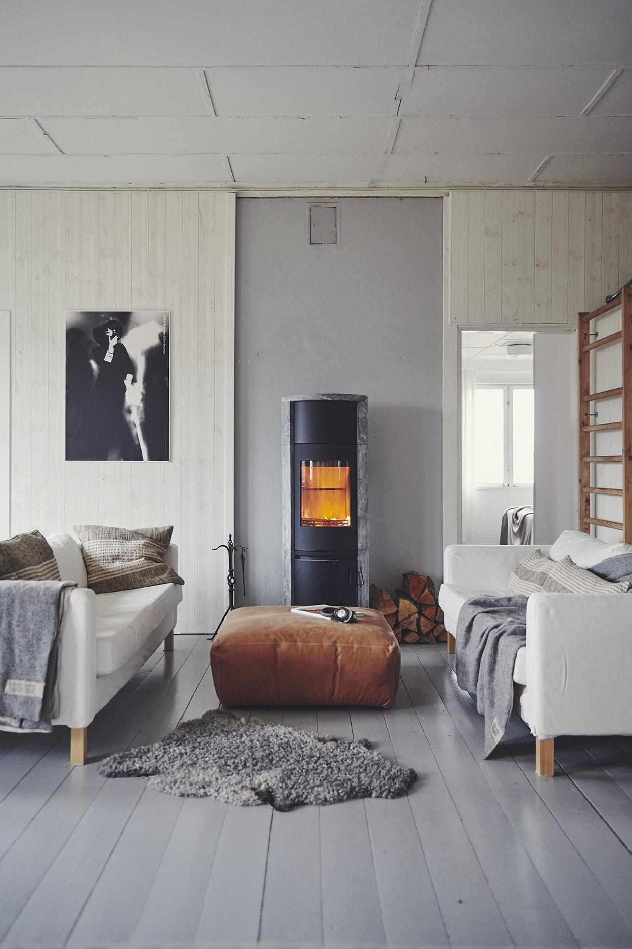 modern rustic living room