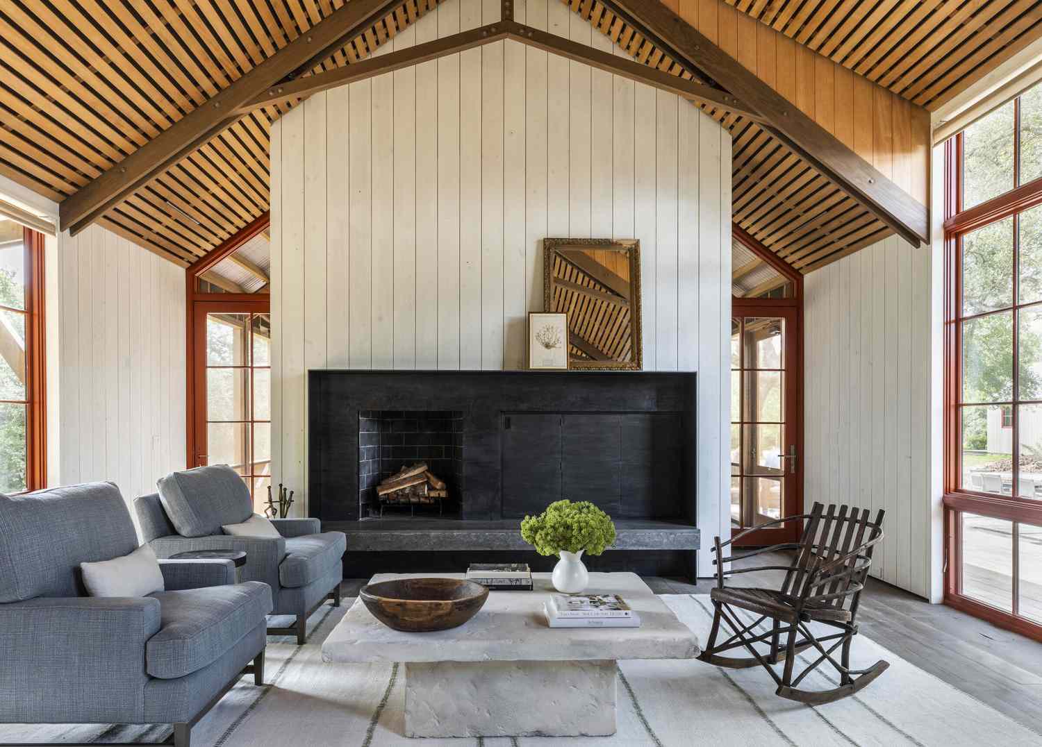 modern rustic living room