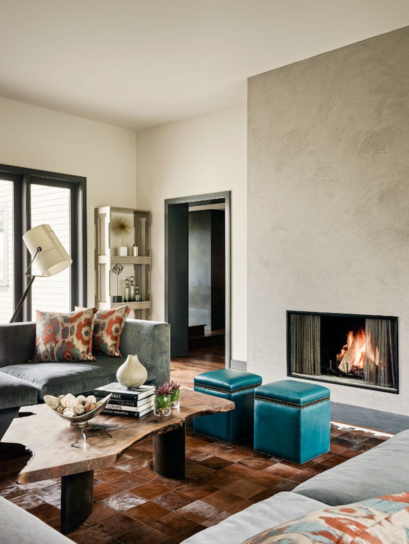 modern rustic living room