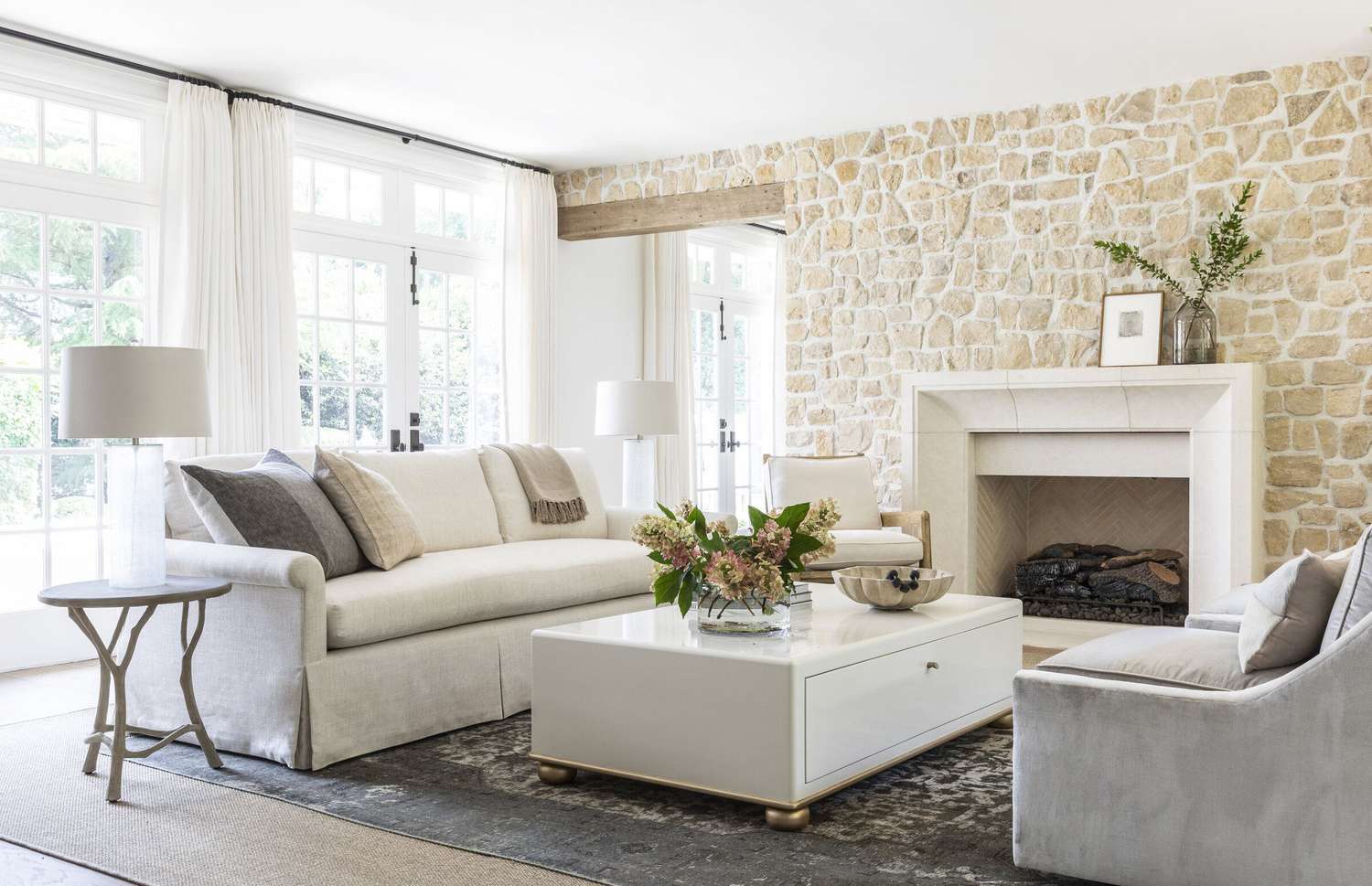 modern rustic living room