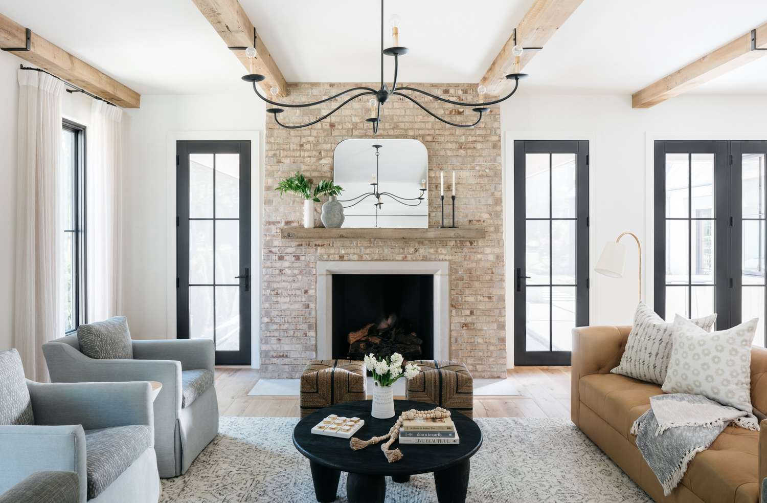 modern rustic living room