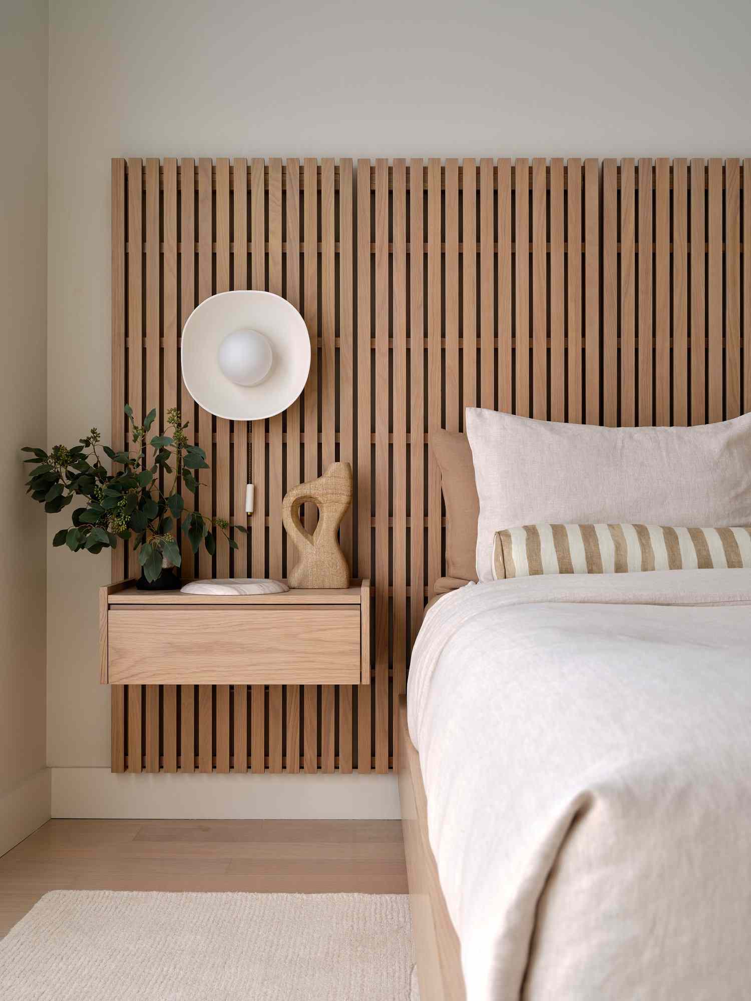 wood slat headboard 