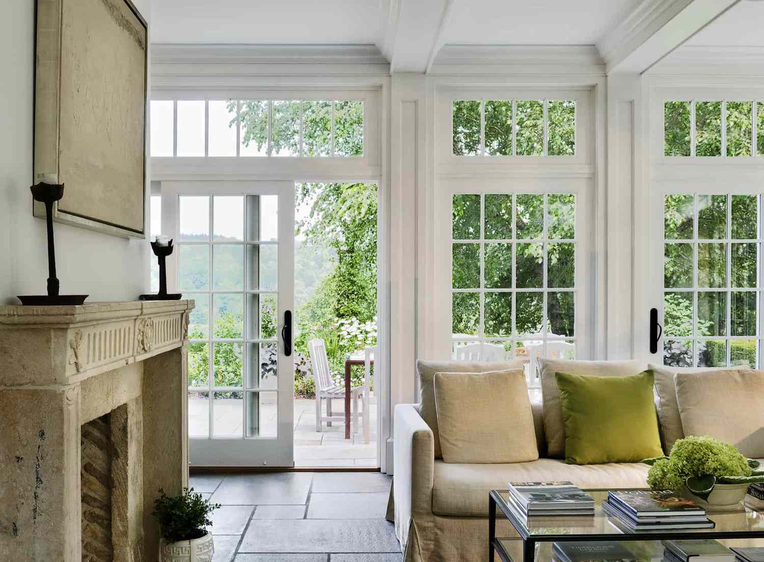sunroom with casement windows