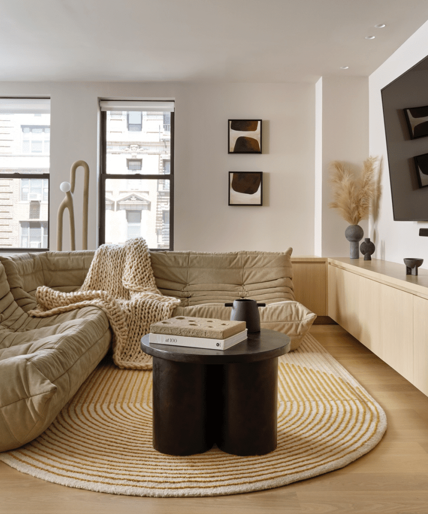 Mischung aus Formen im Wohnzimmer