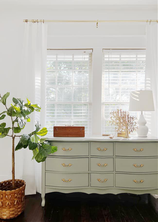 sage green painted dresser