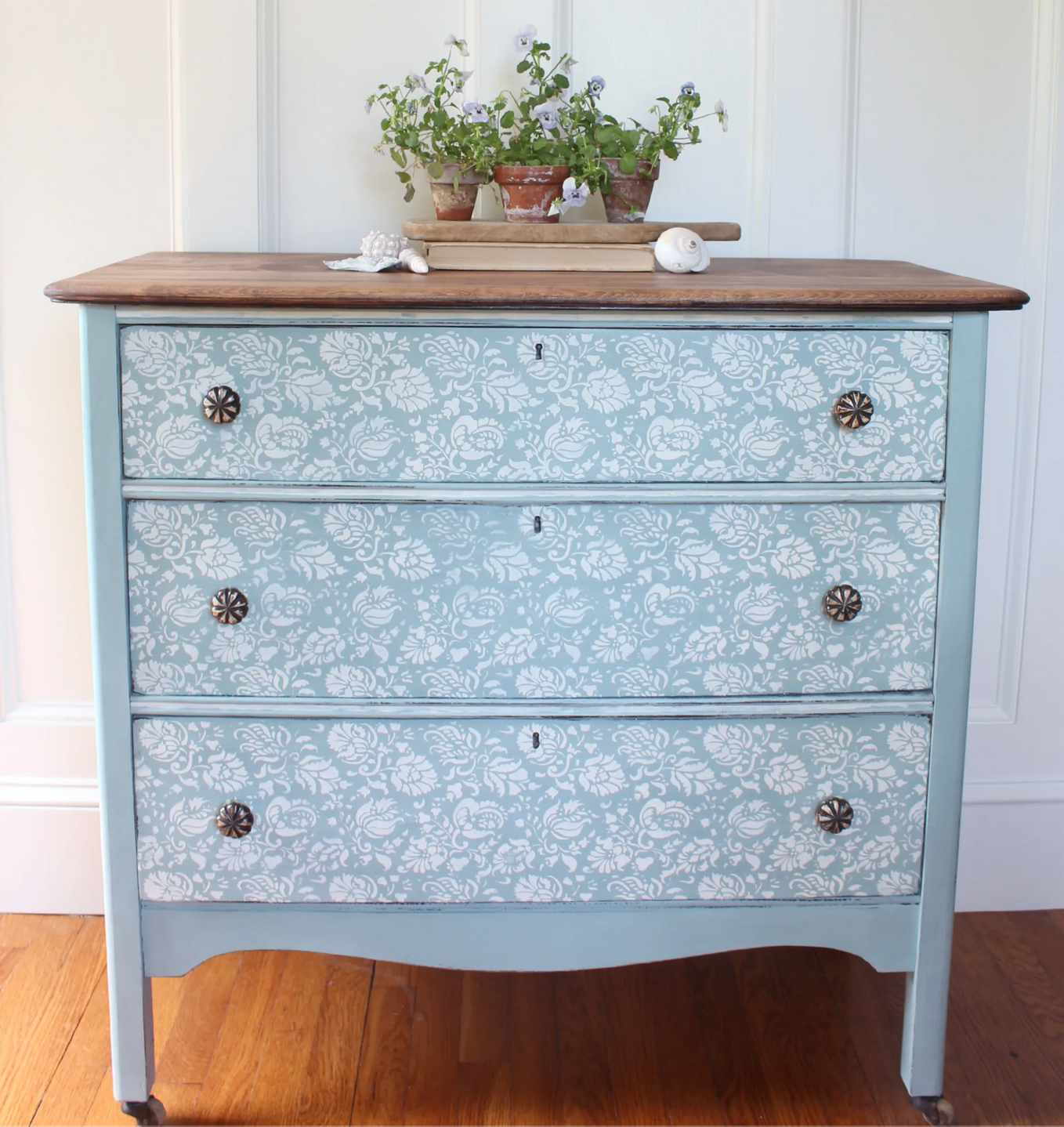 stenciled painted dresser ideas