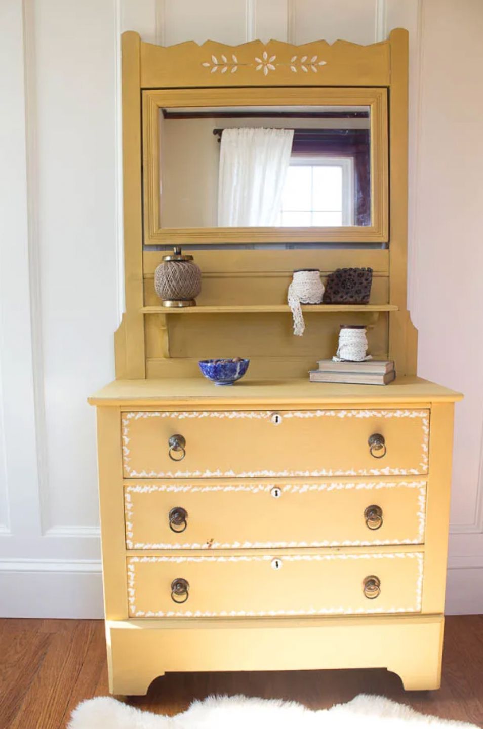 painted yellow dresser ideas