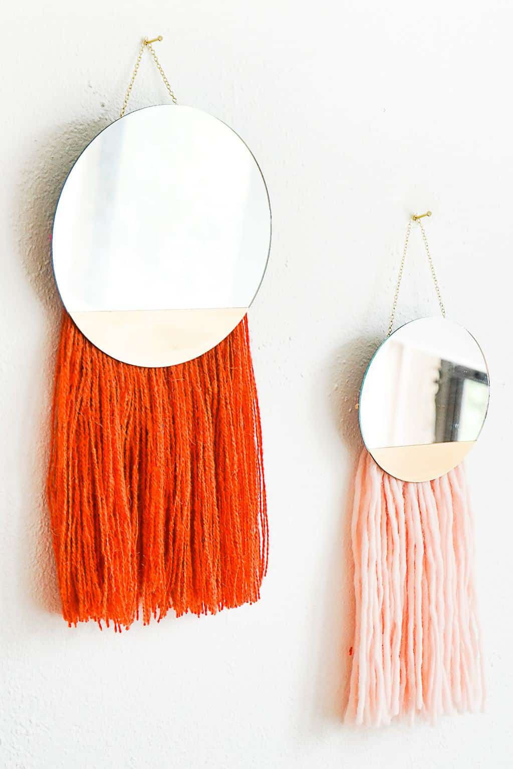 mirror with fringe added