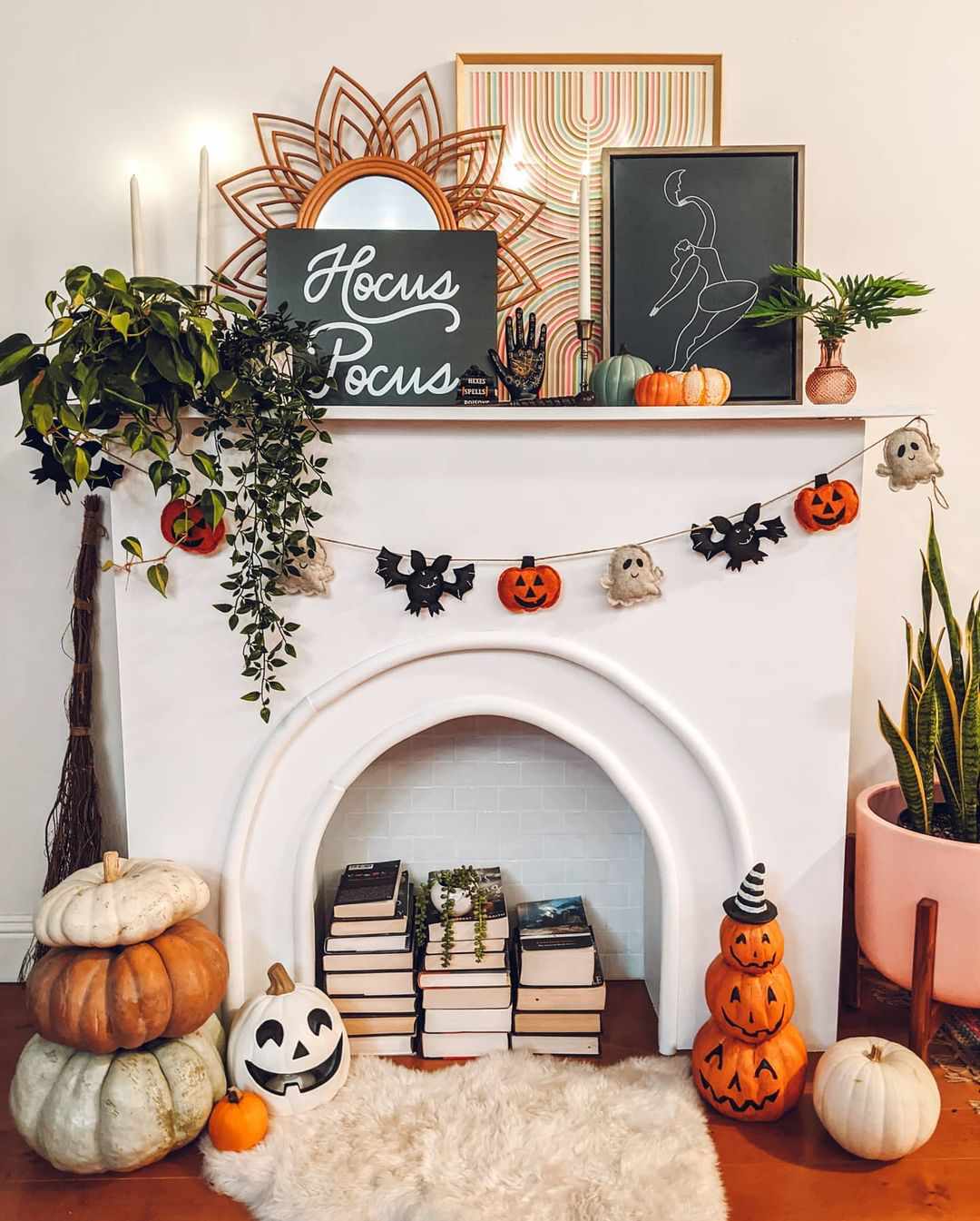 Halloween Mantel Ideas Zeichen