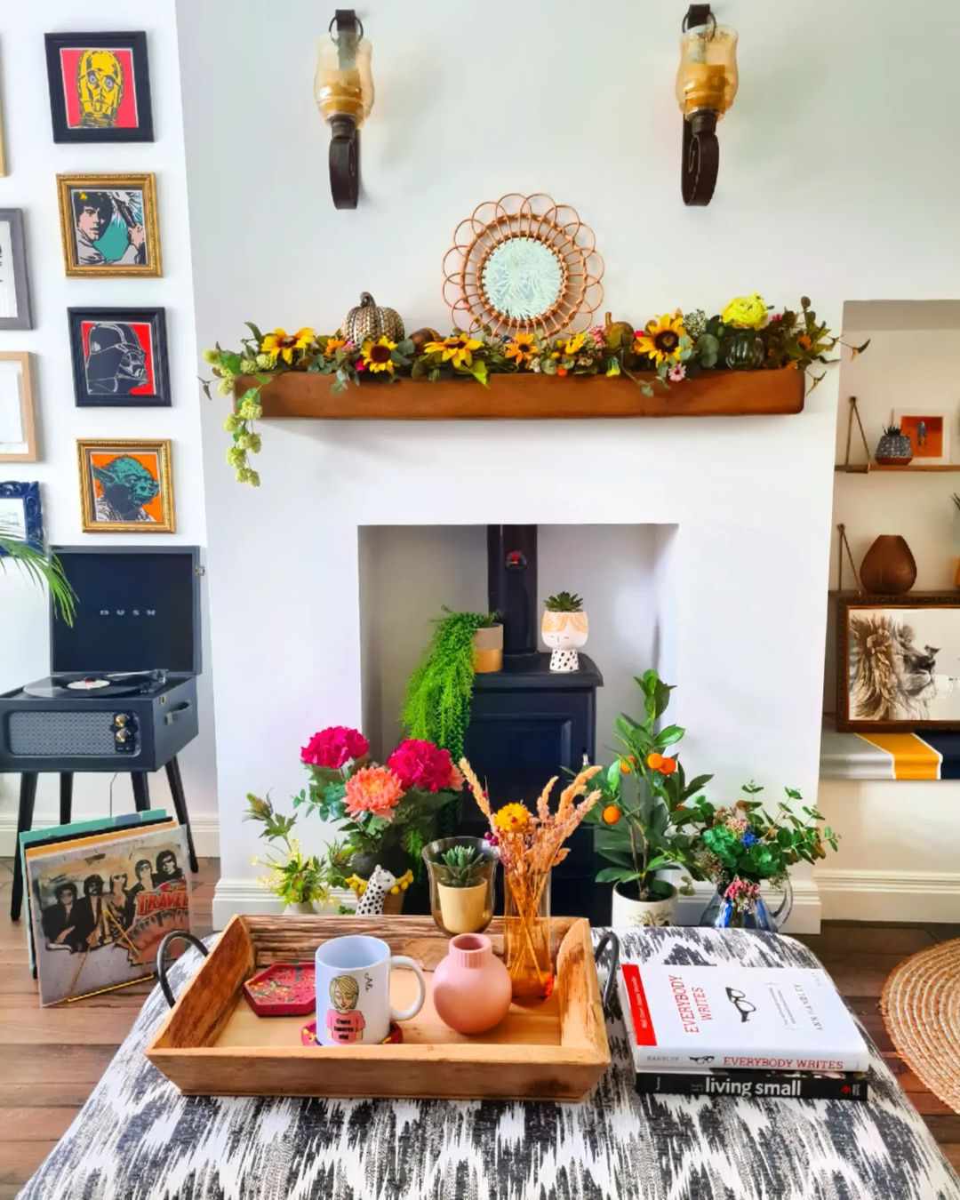 Halloween Mantel Ideen Blumen