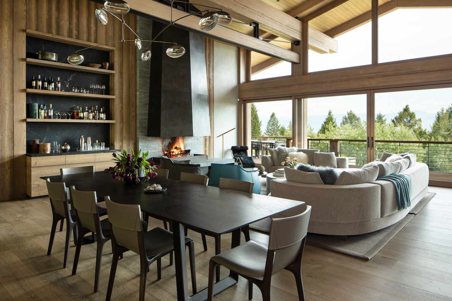 modern rustic living room