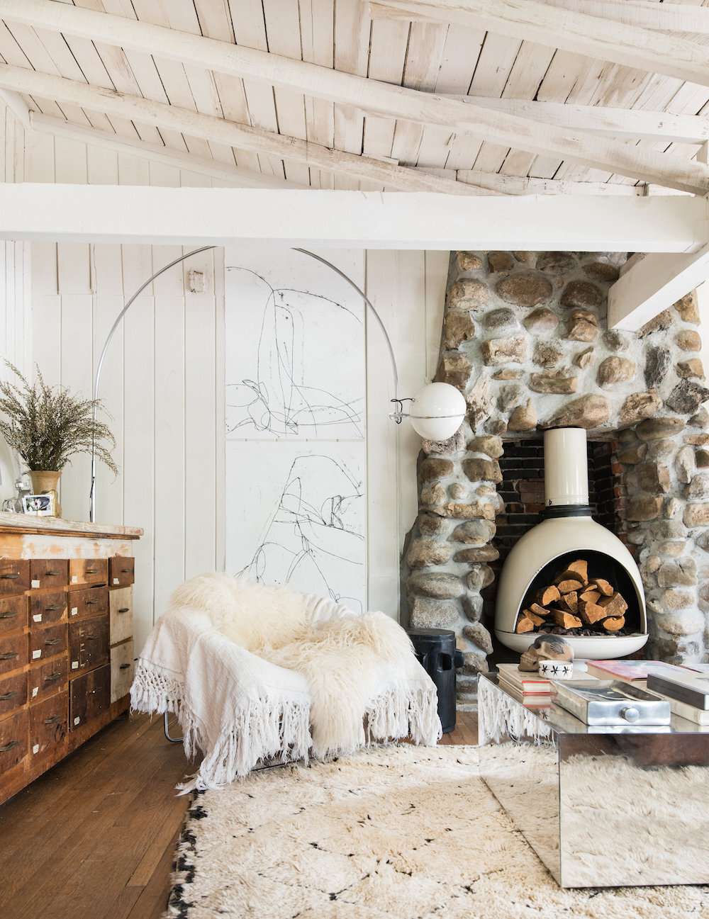 modern rustic living room