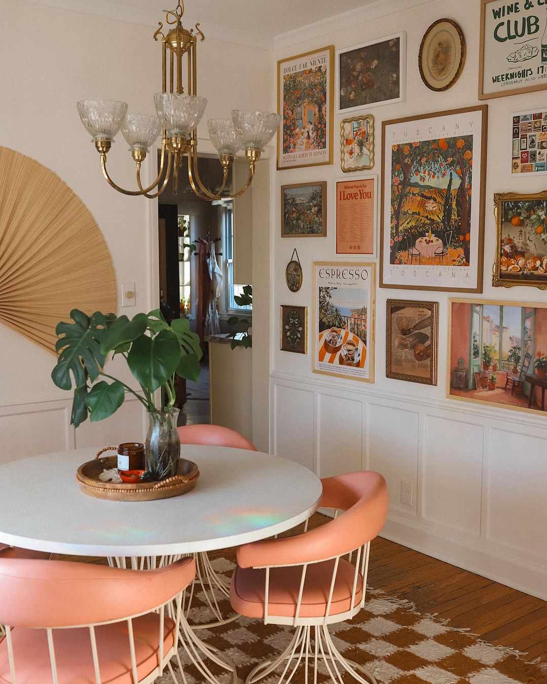 fan displayed on wall