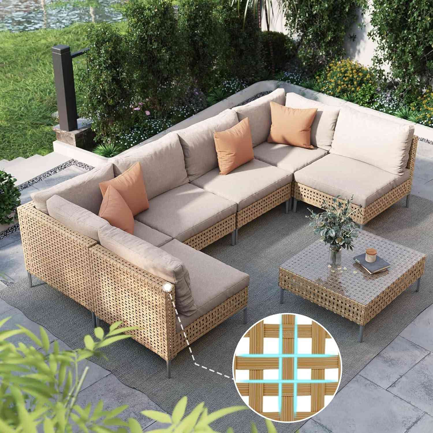 11 stilvolle Möbelsets im Freien, von denen Sie nicht glauben, dass sie von Amazon stammen - bei 80 US -Dollar starten 2 WICKER MODULAR STEILAL FÜR OUTER VON Amazon.