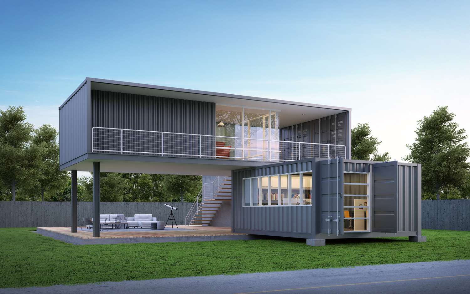 Großer moderner Containerhaus