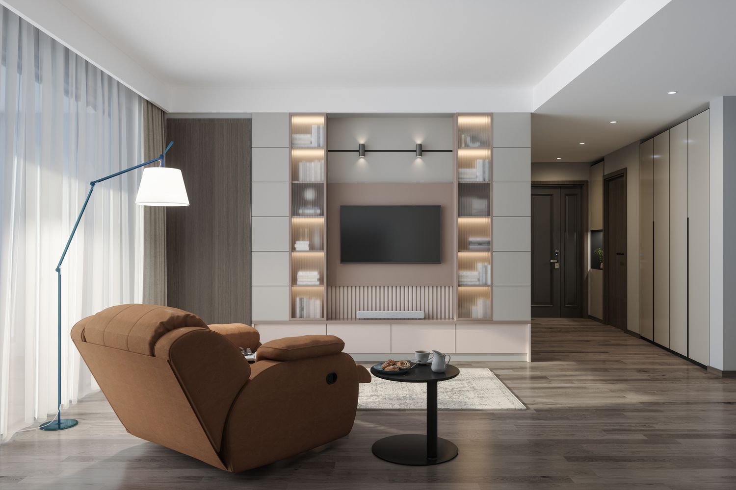 Liegestuhl im Wohnzimmer