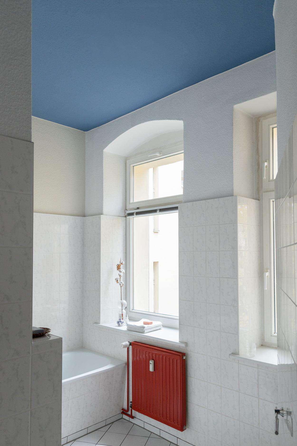 Blaue Badezimmer Deckenfarbe 