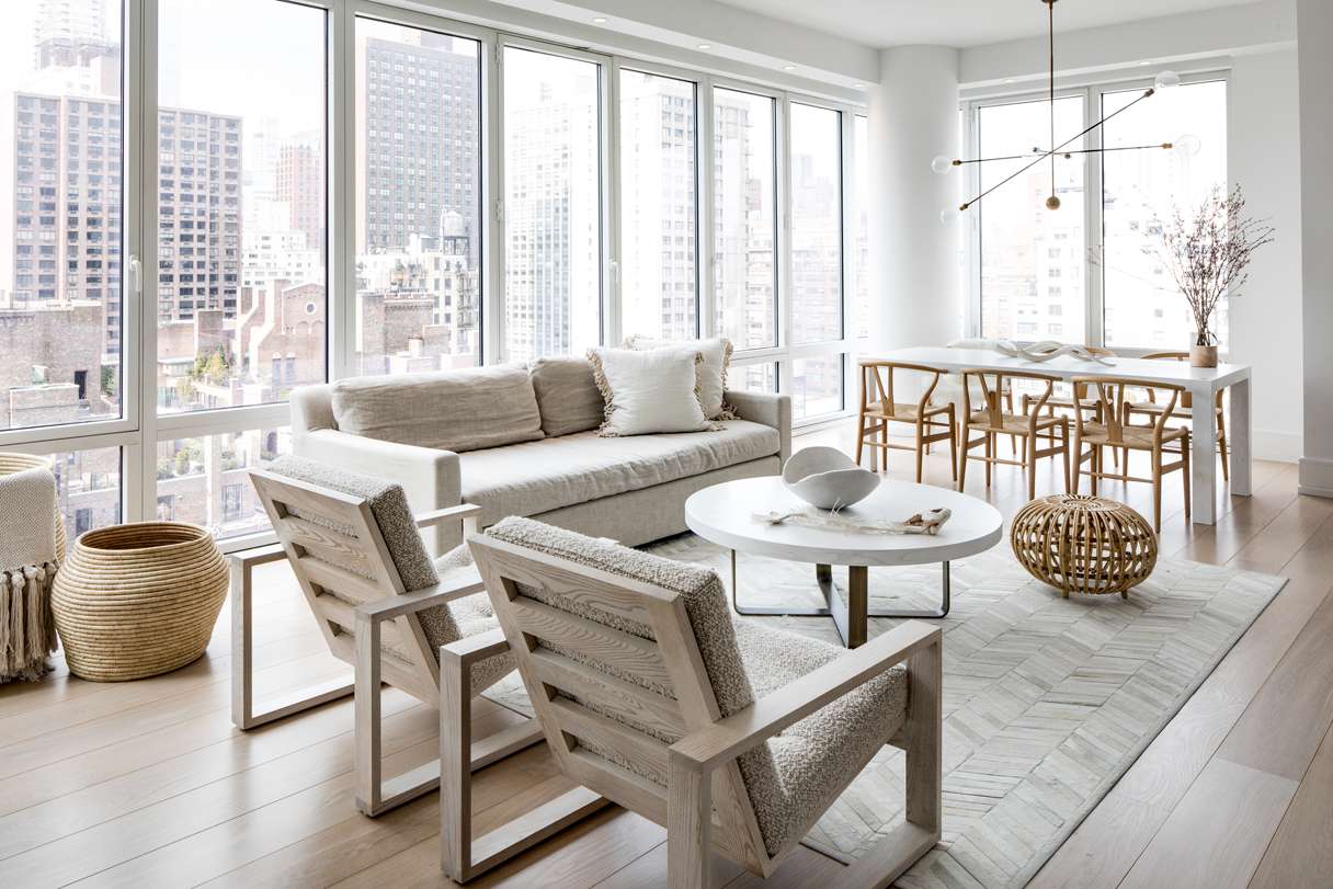 Open-Plan Scandi Wohnzimmer