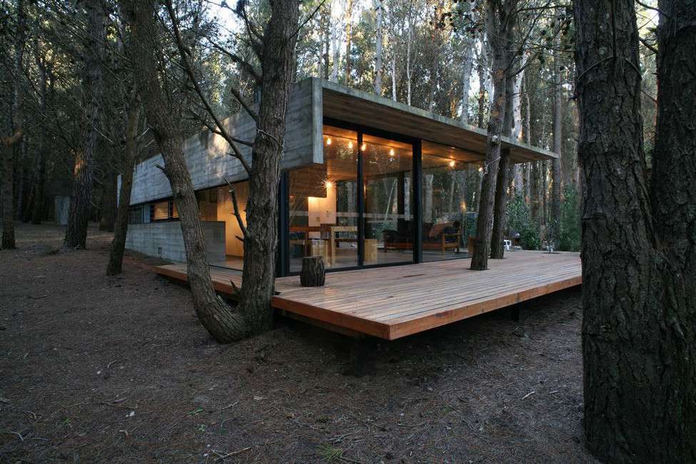 Modernes Zuhause mit vielen Fenstern