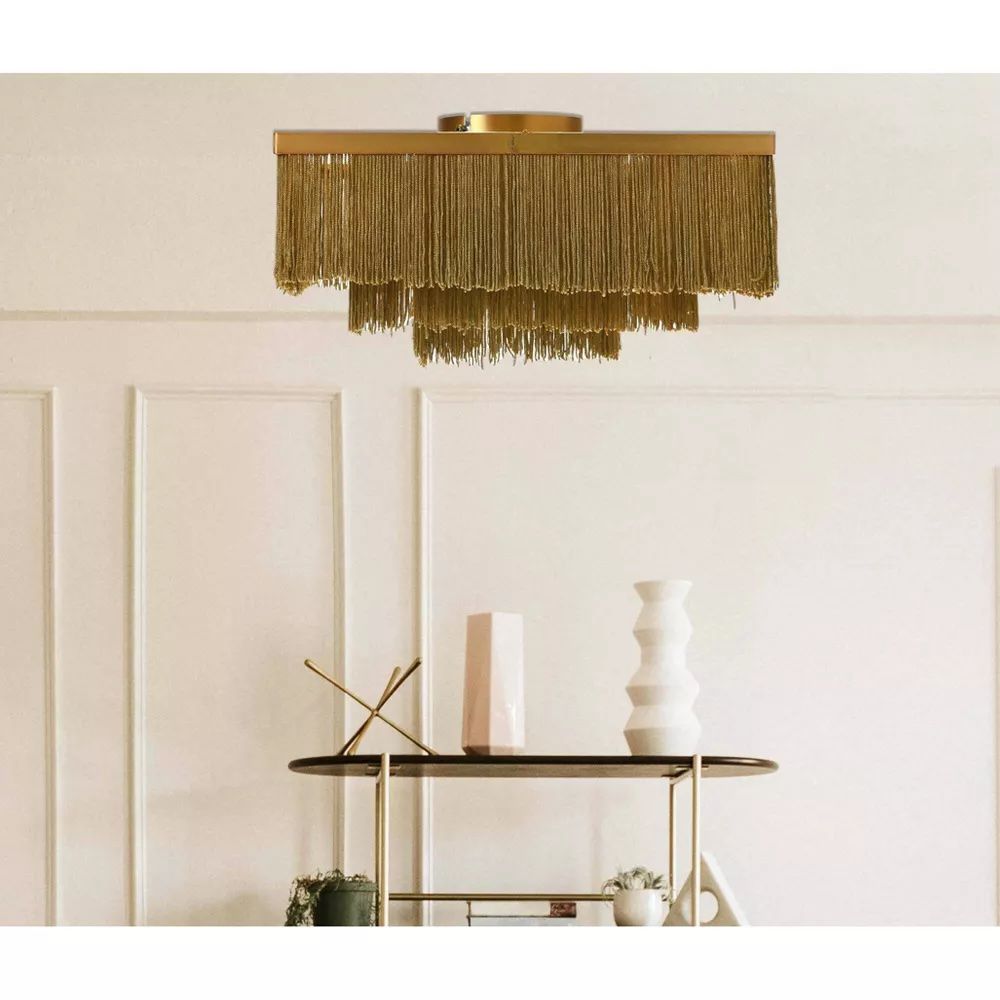 Bereites Haus 13.75_ Quadrat -Flush -Mount -Randleuchte