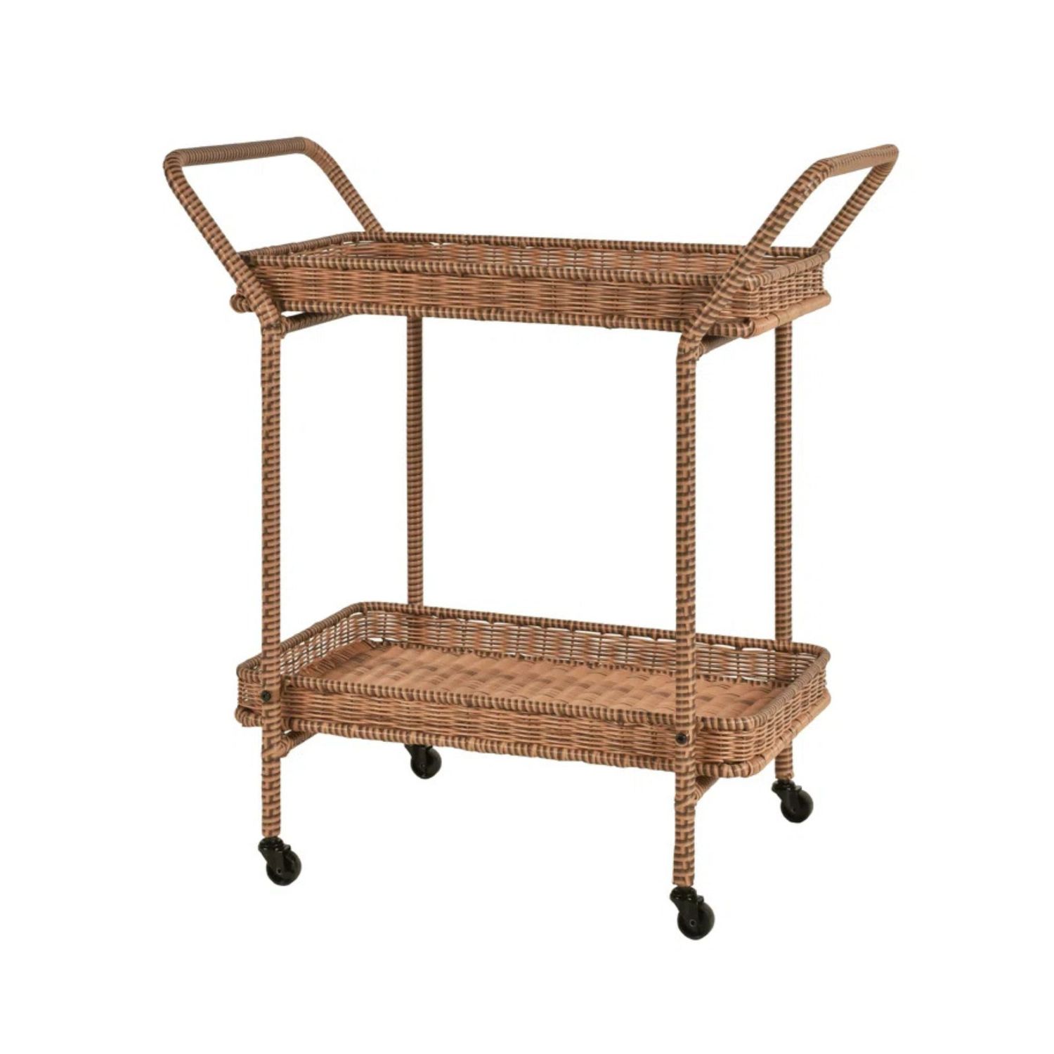 12 unserer beliebtesten Outdoor -Möbelstücke von Wayfair, alle unter 150 US -Dollar 20 Ein zweistufiger Barwagen im Freien im Freien auf Rädern