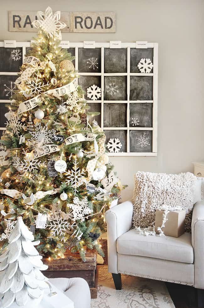 snowflake christmas tree ideas