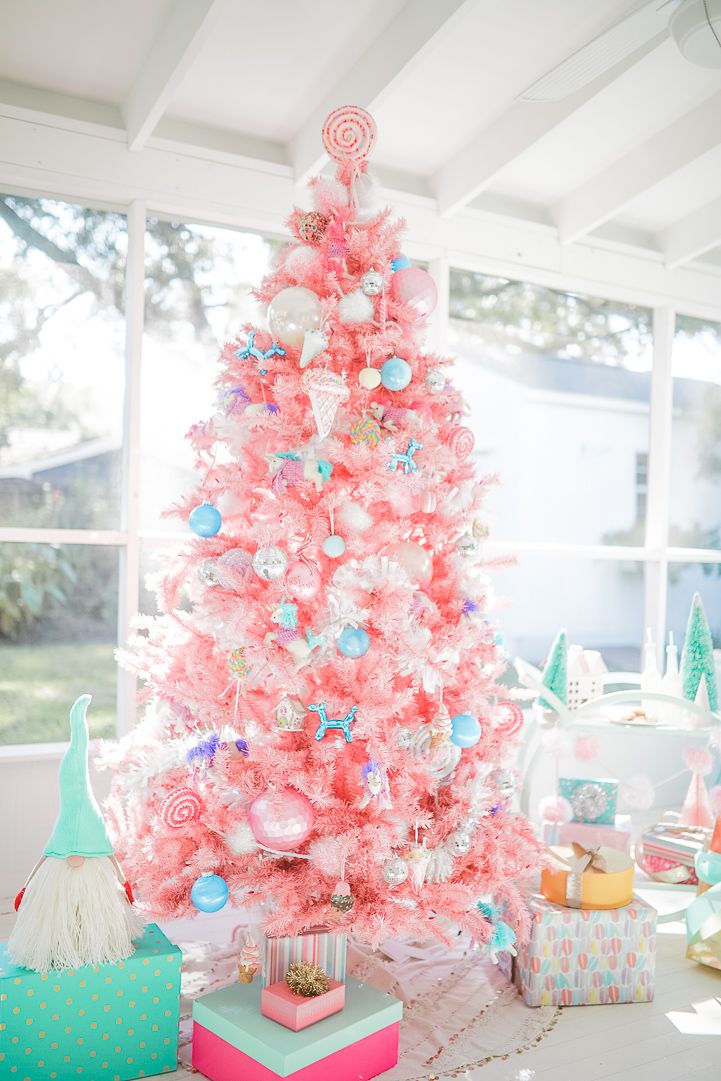 pink Christmas tree ideas