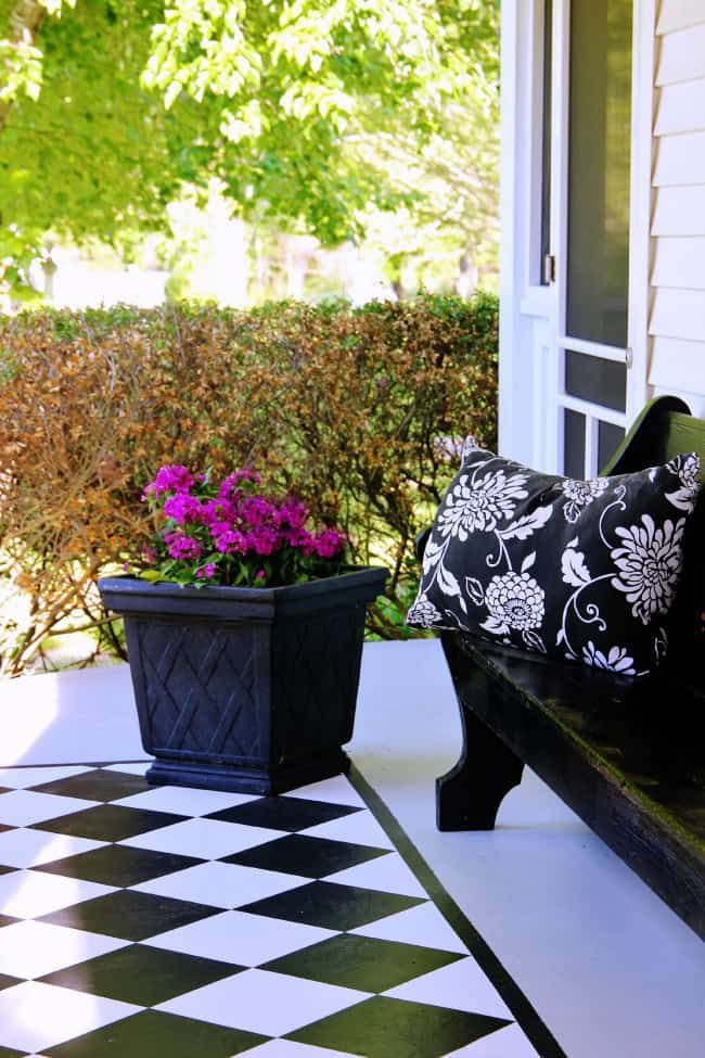 DIY bemalt konkrete Terrasse Teppich Ideen