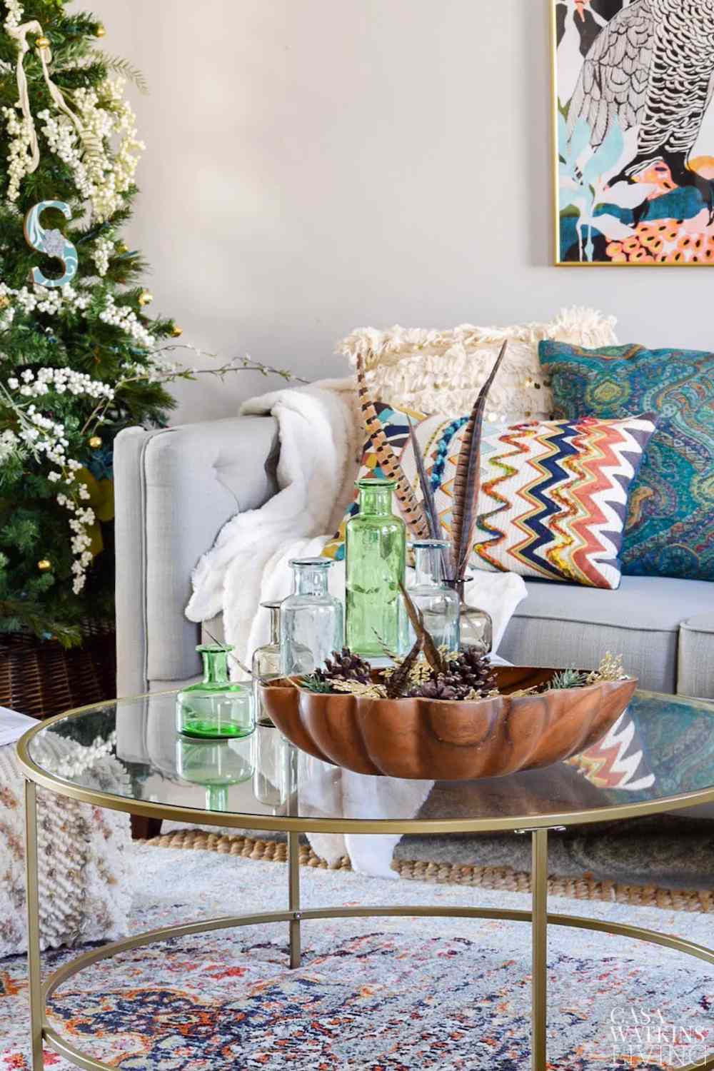 Boho-Stil Weihnachts-Kaffeetisch Dekor Ideen