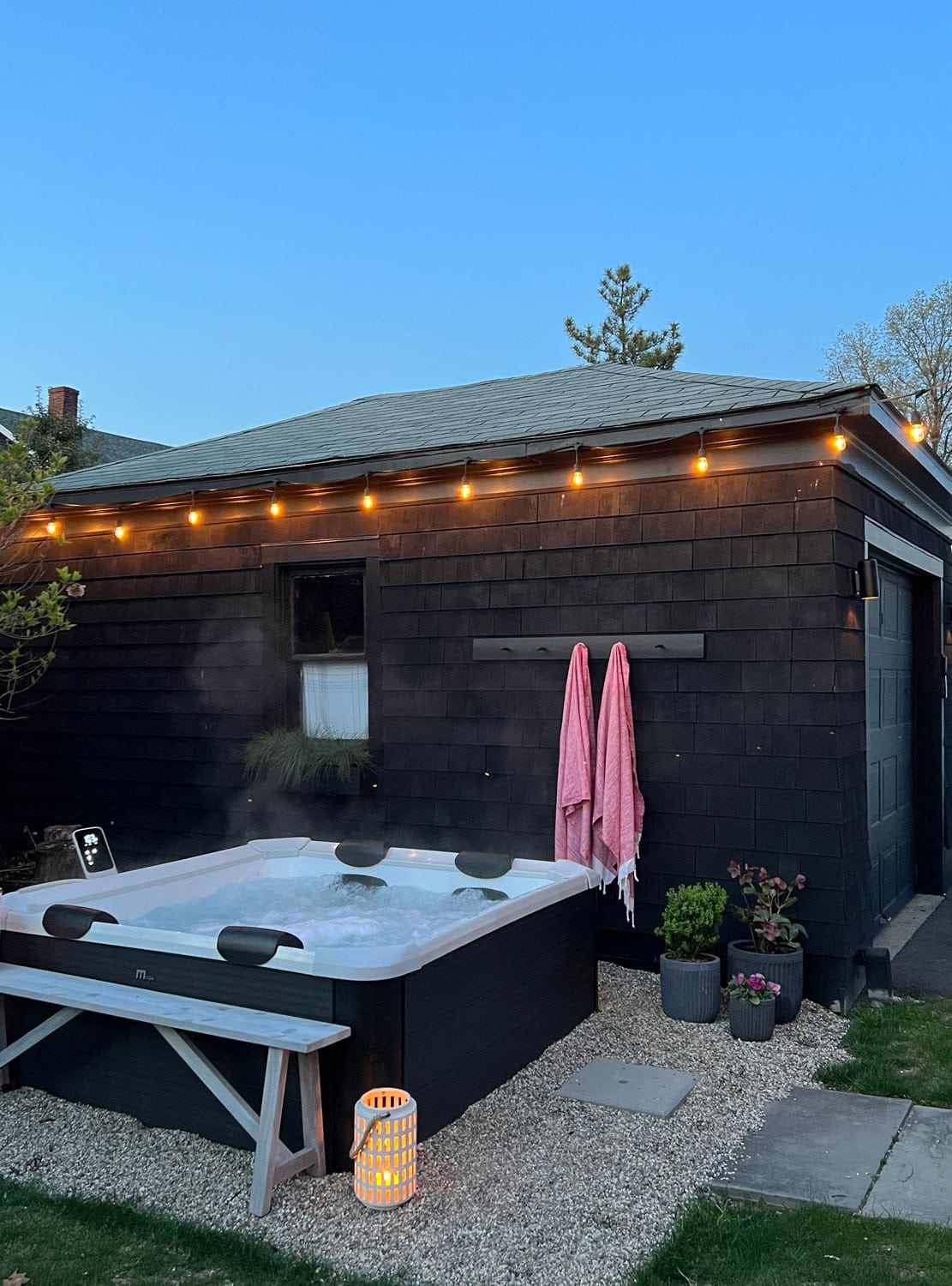 small backyard portable hot tub ideas