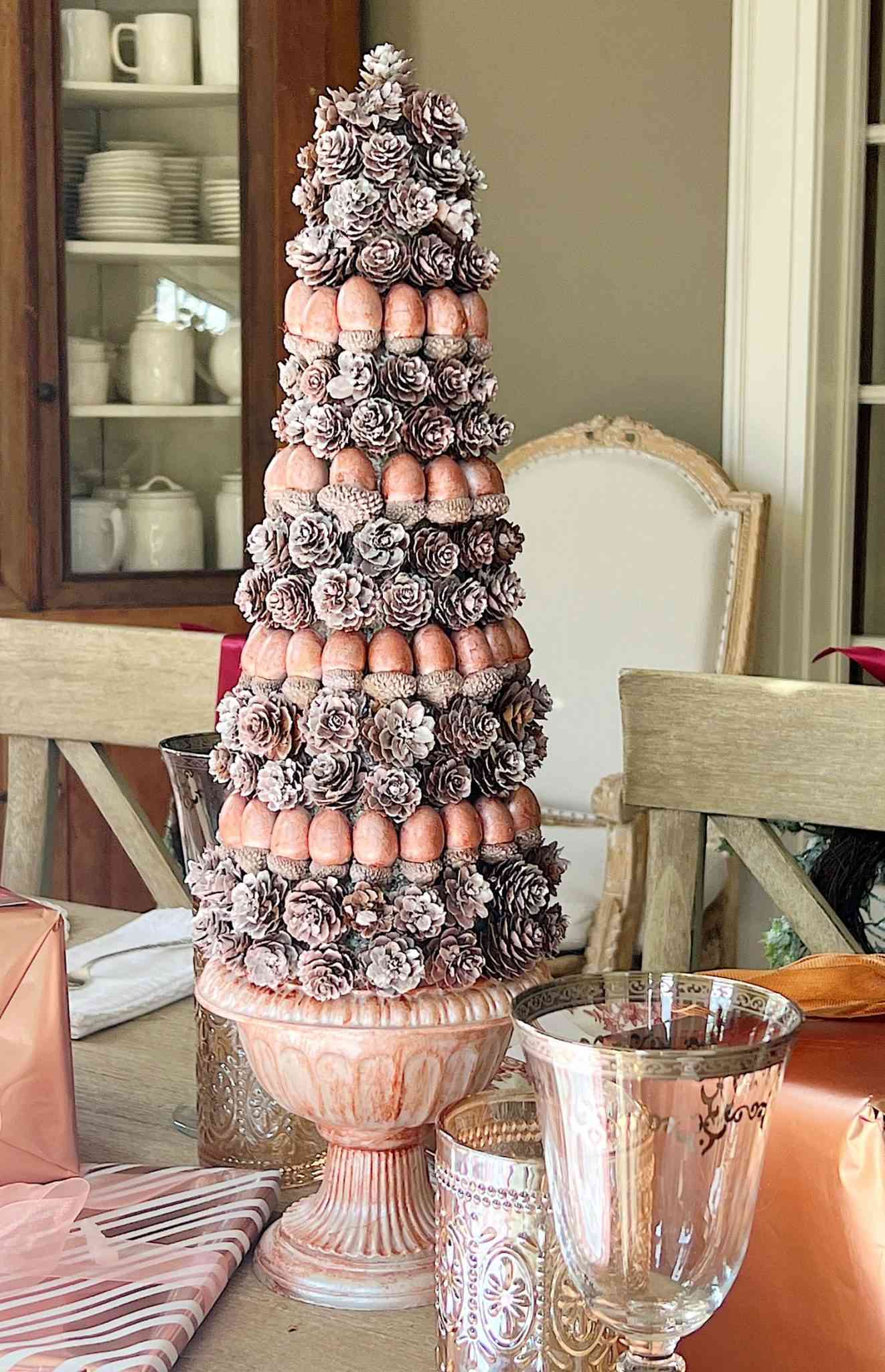 pinecone christmas tree centerpiece