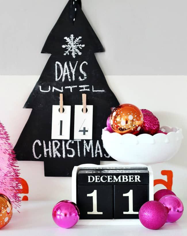 DIY chalkboard Christmas tree