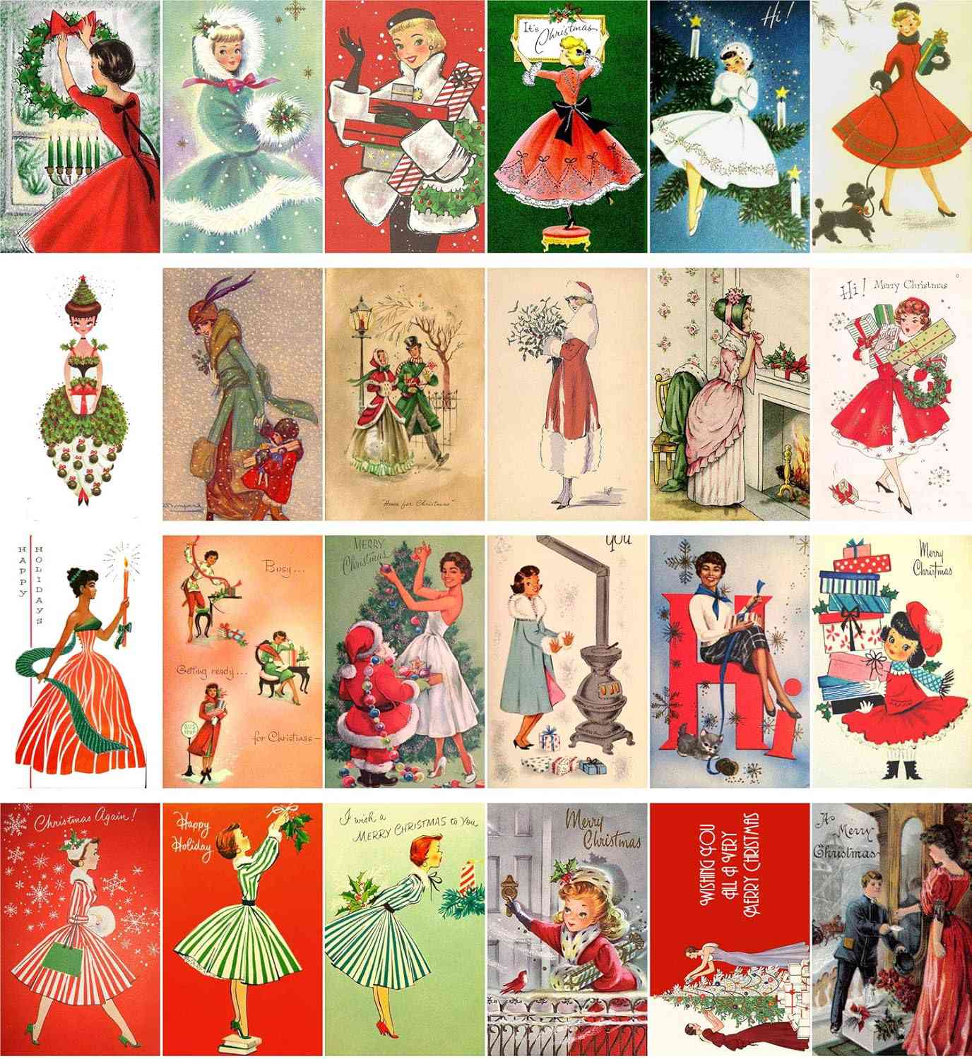 Vintage -Weihnachtskarten